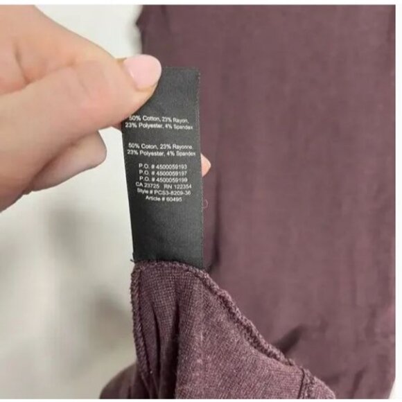 TNA Sleeveless Turtleneck Dress S Burgundy Cotton/Polyester Size XXS - Picture 7 of 7